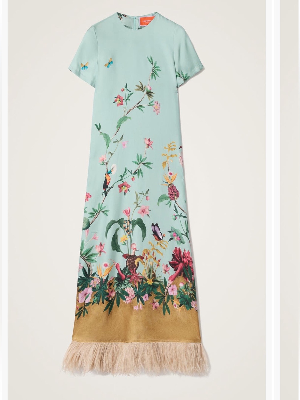 LA DoubleJ Swing Dress with Feathers